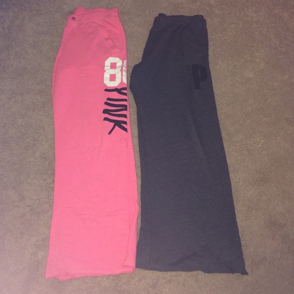 2 pairs of PINK VS boyfriend sweatpants