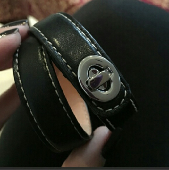 NWOT Authentic Coach black wraparound bracelet