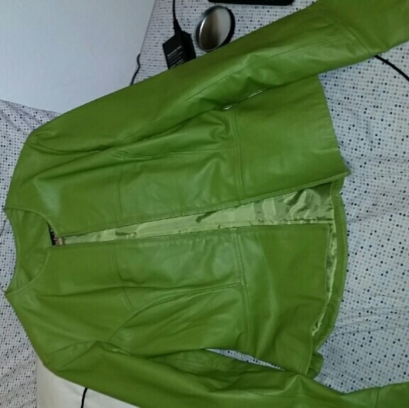 Green leather jacket