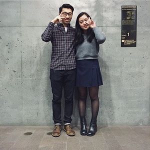 Black Pleated Wrap Skirt