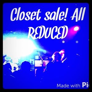 Major closet sale. All available items reduced