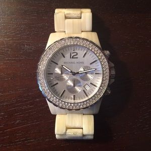 Michael Kors Madison White Horn Watch