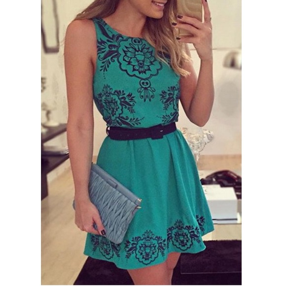 Blue and real dress
