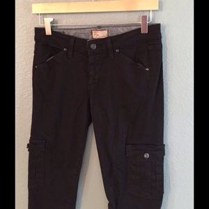 Paige Black Cargo Skinny Jeans