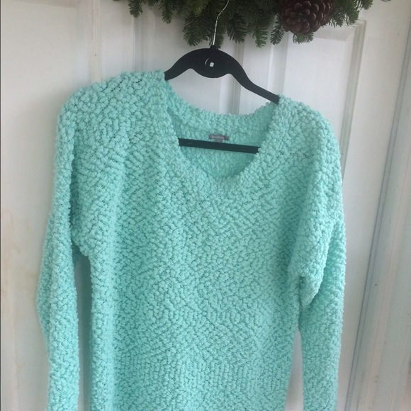 Soft green blue sweater