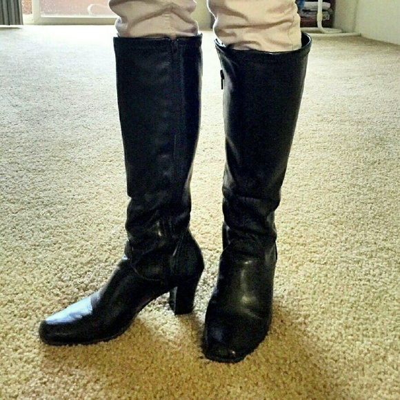 Like New Black Simile Tall Heeled Boots
