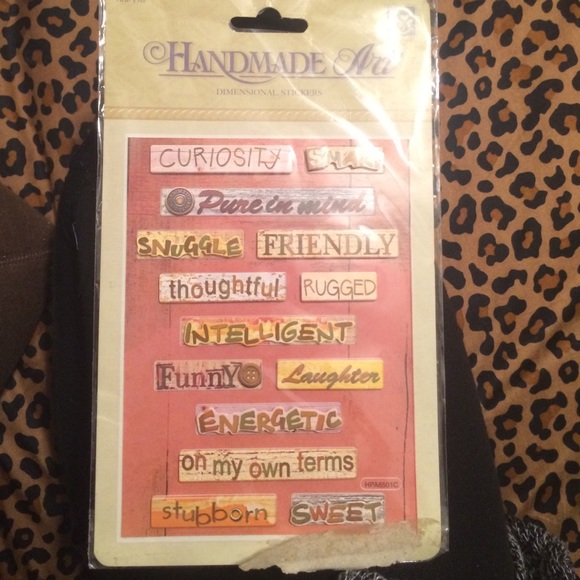 Scrap book dimensional stickers