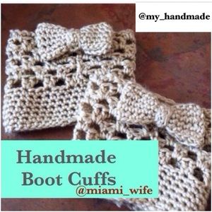Handmade boot cuffs with bows. Order yours today!