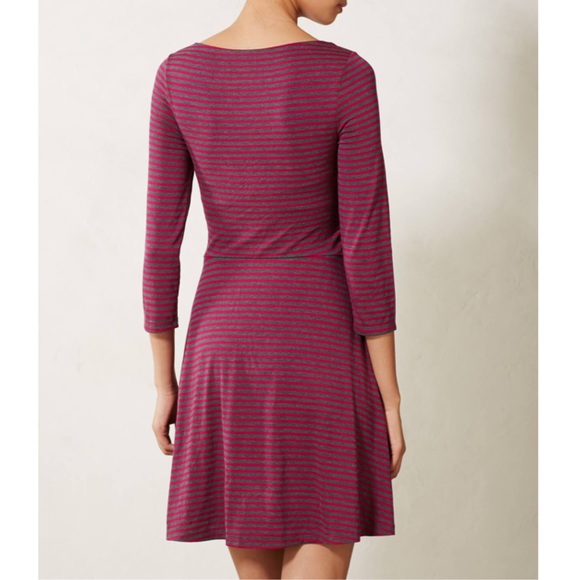 SOLD •• Anthropologie Torsade Jersey striped dress - Picture 2 of 4