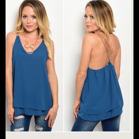 Beautiful teal top sz S M L - Picture 3 of 3