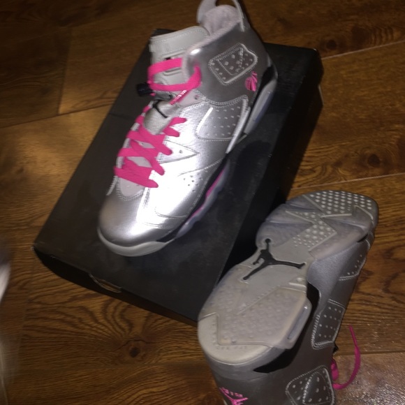 Air Jordan 6 Retro GG Silver Pink Size 7 - Picture 2 of 2