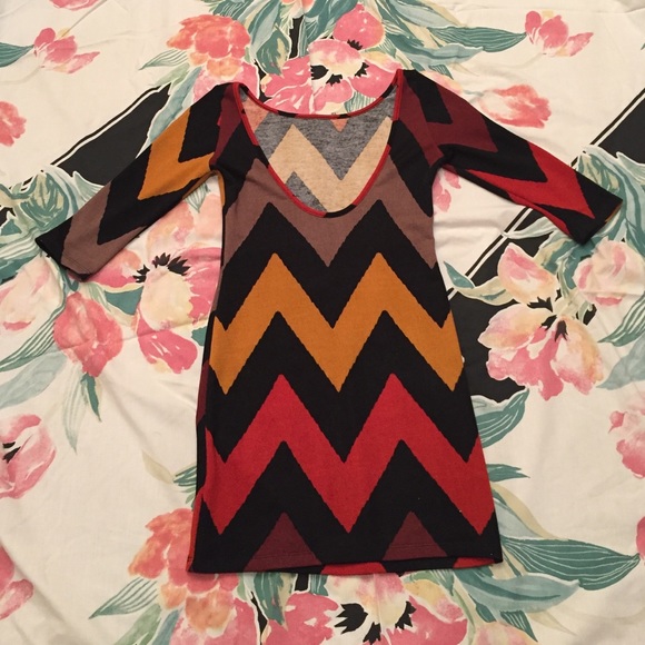 Chevron Print Dress - Picture 3 of 3