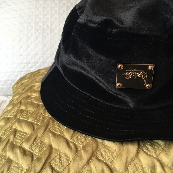 black velvet bucket hat