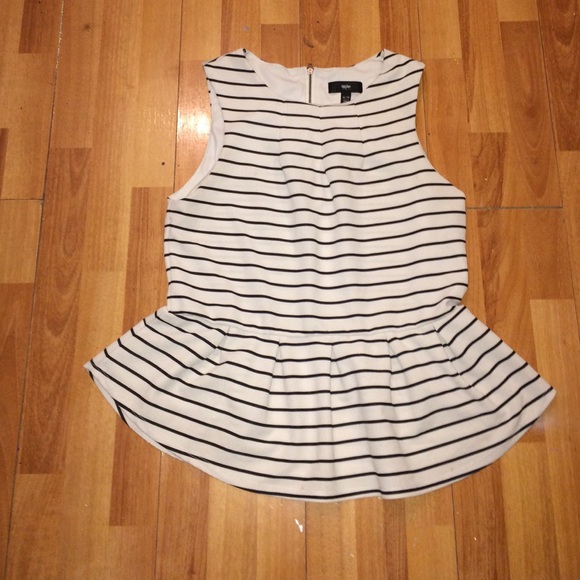 Striped peplum top