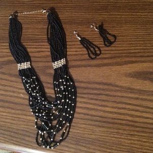 A beautiful set of necklace and earrings