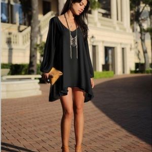 Sexy Chiffon Long Mini Dress Tshirt Blouse