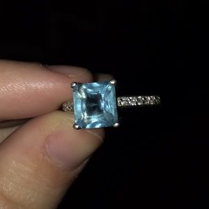 Sterling Silver Aquamarine Ring