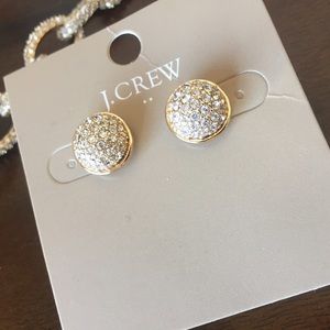 Round pave stud earrings