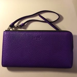 Purple Coach wristlet