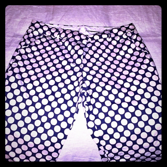 J. Crew polka dot cafe capris