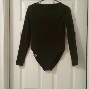 Wolford cotton velvet long sleeve bodysuit