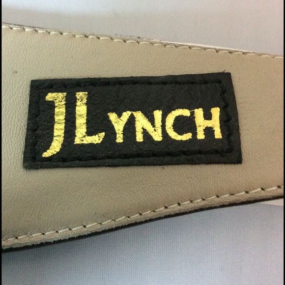 JLynch Brown With Gold Trim Watersnake Belt