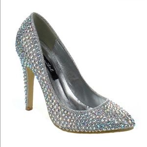 Rhinestone Pumps - 8
