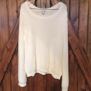 White oversized sweater