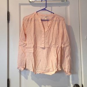 Loft Soft Pink Linen Top