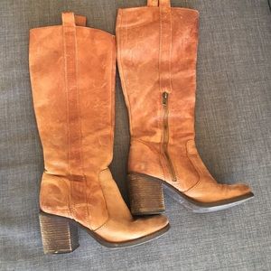 Made in Brazil distressed leather boots