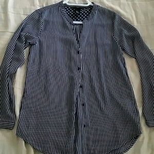 Navy striped blouse