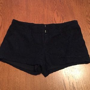 Black crochet dress shorts