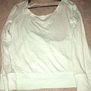 Long sleeve open back top