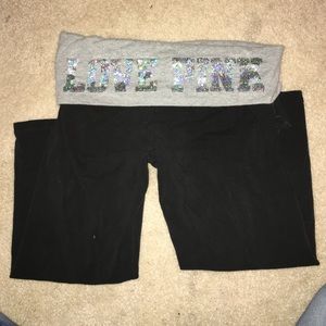 Cropped yoga pants pink Victoria's Secret