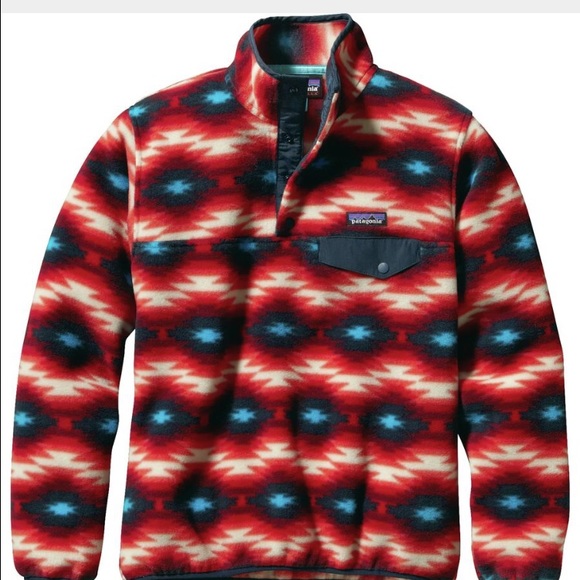 Patagonia-red blue and white tribal - Picture 1 of 2