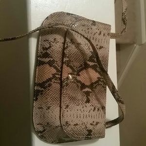 Over the shoulder/ crossbody snake skin Hobo purse
