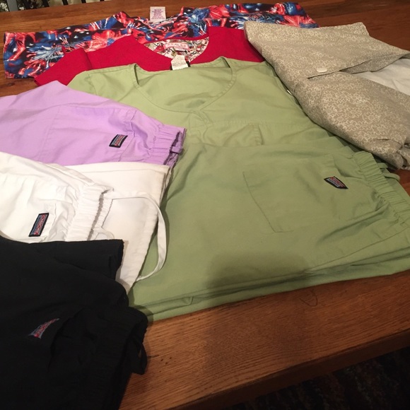 4 pair Scrub Pants 3 Scrub Jackets 3 Scrub Shirts