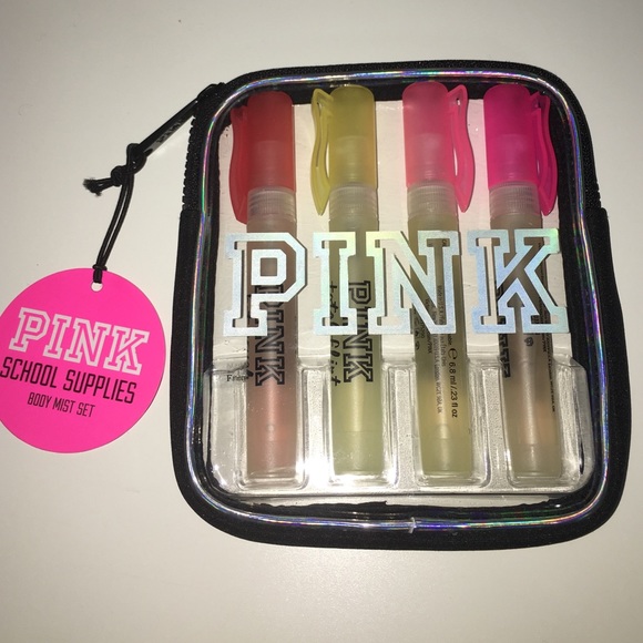 Pink Victoria secret body mist set