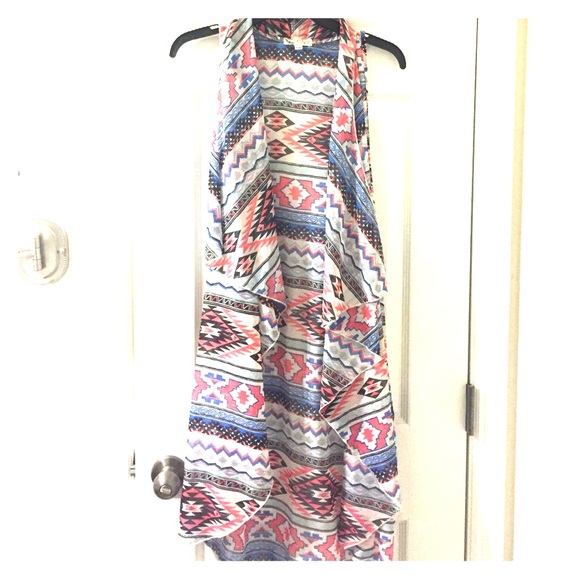 Bright Tribal Print Vest