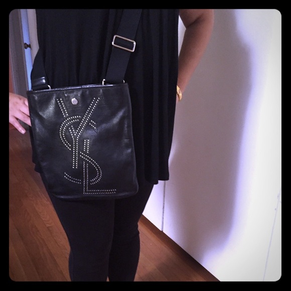 Authentic YSL studded cross body bag!