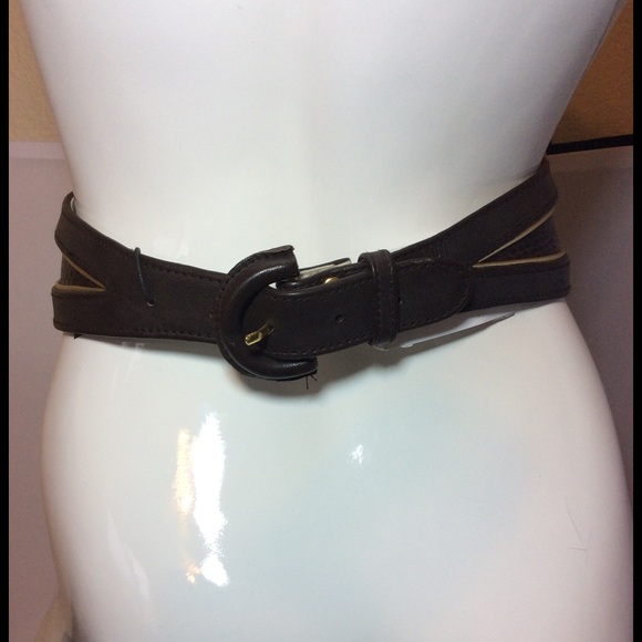 JLynch Black With Gold Trim Watersnake Belt