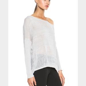 •Helmut Lang• Crochet Off-The-Shoulder Sweater