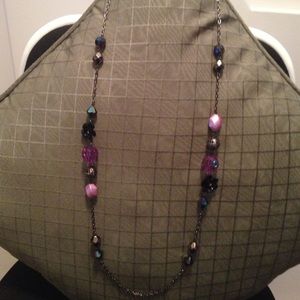 Necklace with Black Roses and earrings