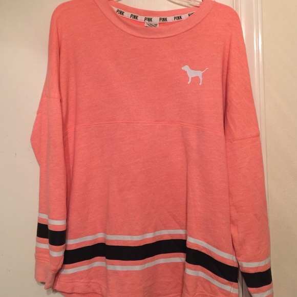 Victoria's Secret Pink coral colored spirit jersey