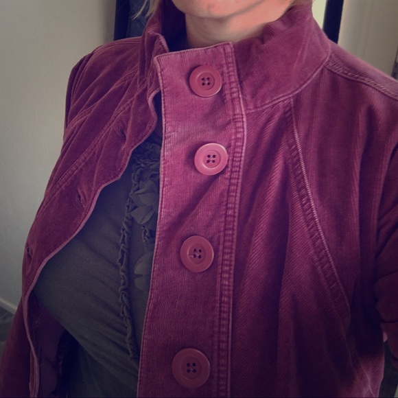 Anthropologie Jackets & Blazers - Anthropologie plum cord jacket
