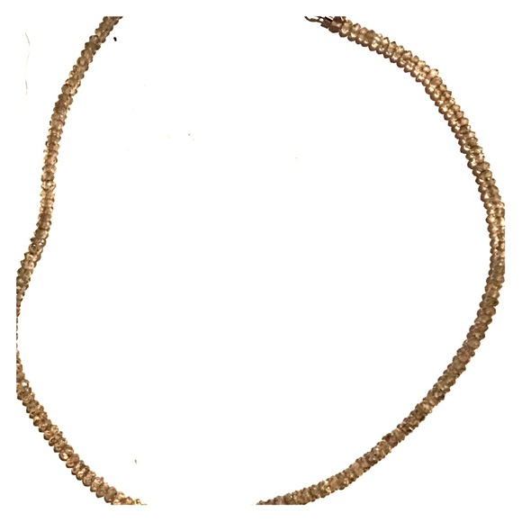 16" smokey quartz  Swarovski crystal necklace.