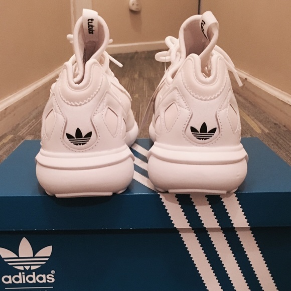 NEW Adidas Tubular Runner White Men's Sneakers - Picture 3 of 4