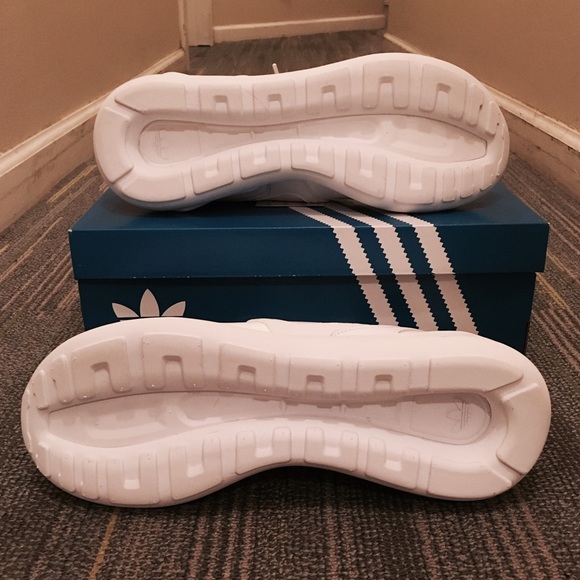 NEW Adidas Tubular Runner White Men's Sneakers - Picture 4 of 4