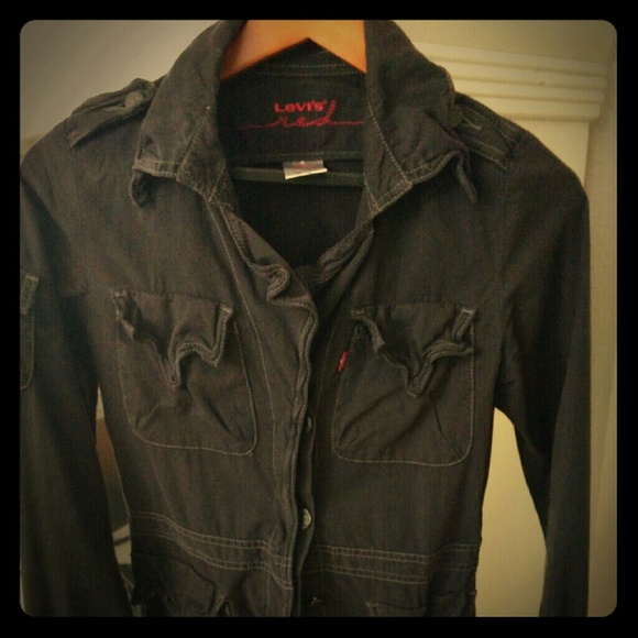 Levis Red Charcoal Grey military jacket