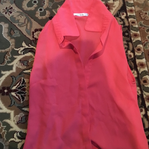 Papaya coral blouse